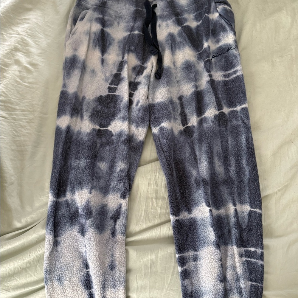 Victoria's Secret Tie-Dye Pajama Pants - Black and White